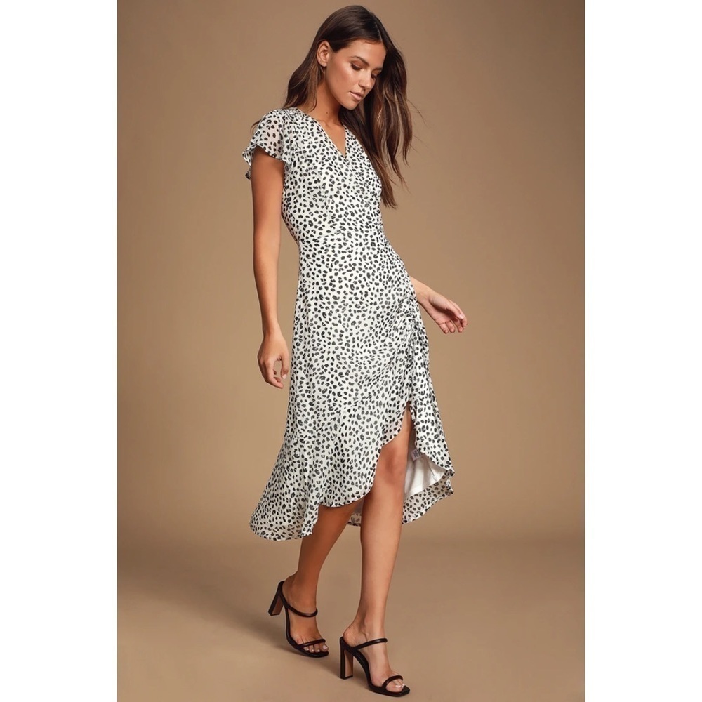 Lulu “Wild Ride” Leopard High Low Ruffle MaxiDress - Picture 4 of 9
